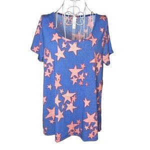 New Lularoe Stars and Stripes Patriotic Classic T Shirt Size Large NEW N…